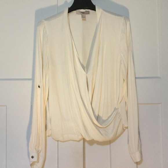 Off-White V Neck Blouse - Picture 1 of 2